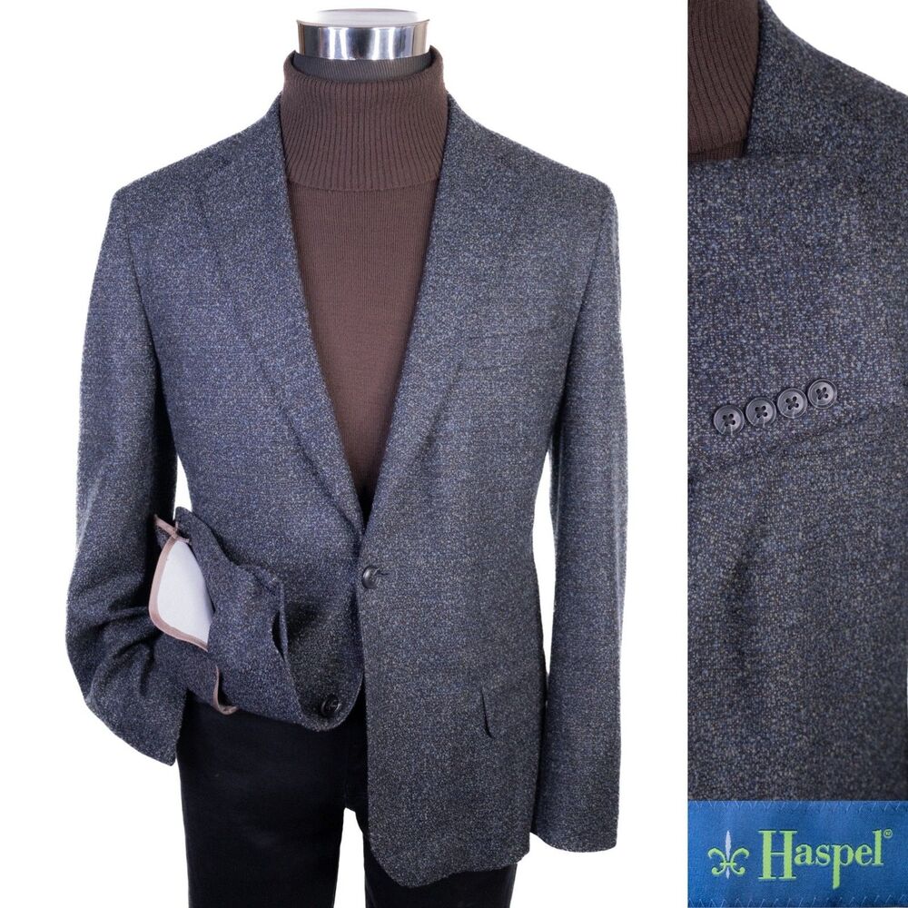 Haspel Sport Coat 40R Wool Multicolor Two Button Blazer
